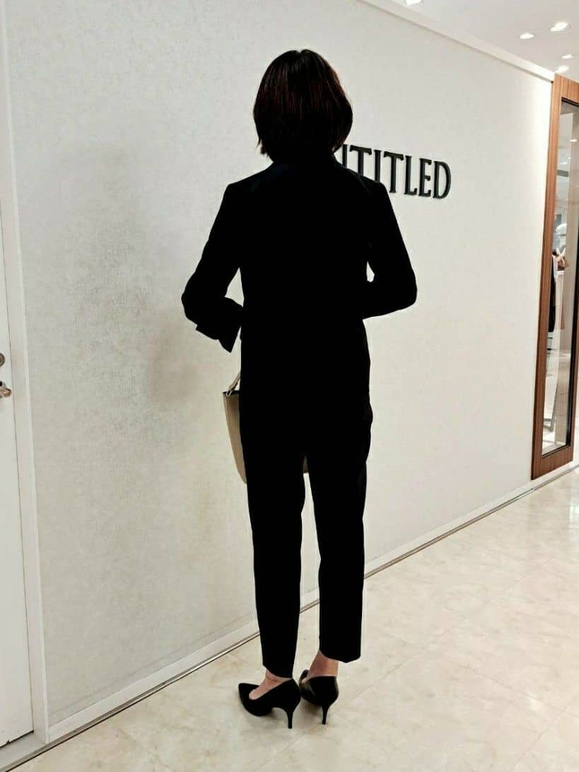 姉さんさんの「UNTITLED｜【洗える通勤スーツ】レジェールギャバ ストレッチテーラードジャケット」を使ったコーディネート