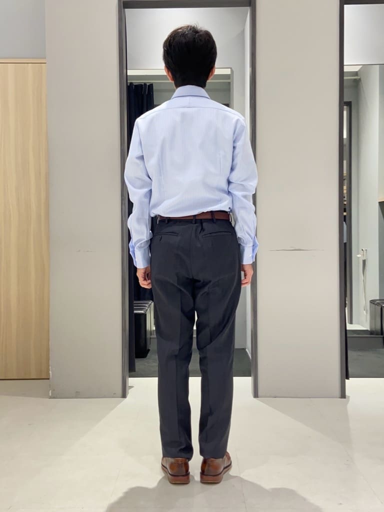 わいずみさんの「TAKEO KIKUCHI｜ドビーストライプ ビジネス シャツ」を使ったコーディネート
