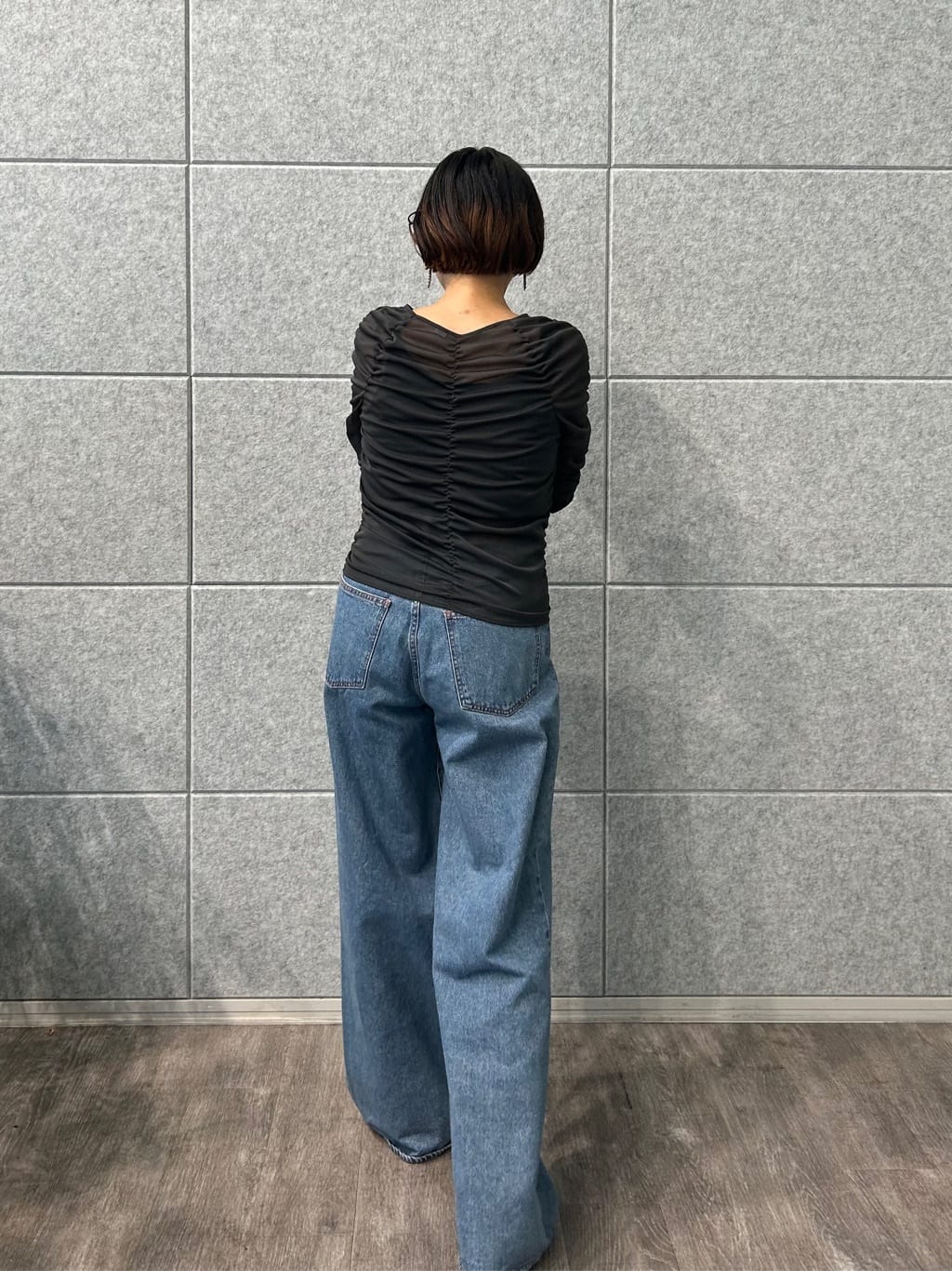 yukoさんの「CODE A｜sheer gathered jersey top」を使ったコーディネート