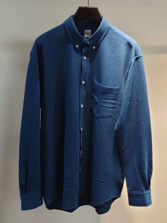 あまえびさんの「TAKEO KIKUCHI｜【抗菌防臭/シーズンレス】シアサッカー ジャージシャツ」を使ったコーディネート