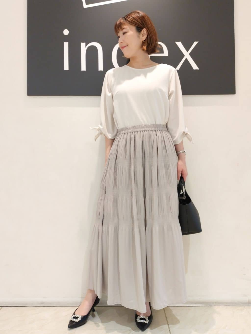 n.さんの「index｜前後2way レースタンクトップ【洗濯機洗い可】」を使ったコーディネート