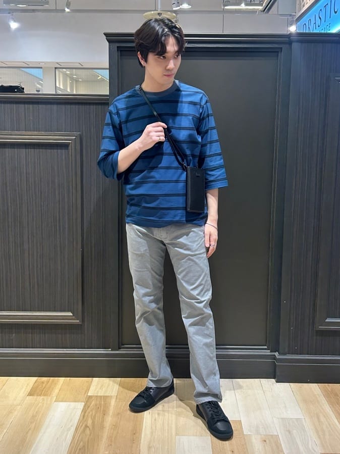 ふみふみさんの「TAKEO KIKUCHI｜【Made in JAPAN】播州織 ストレッチ パンツ」を使ったコーディネート