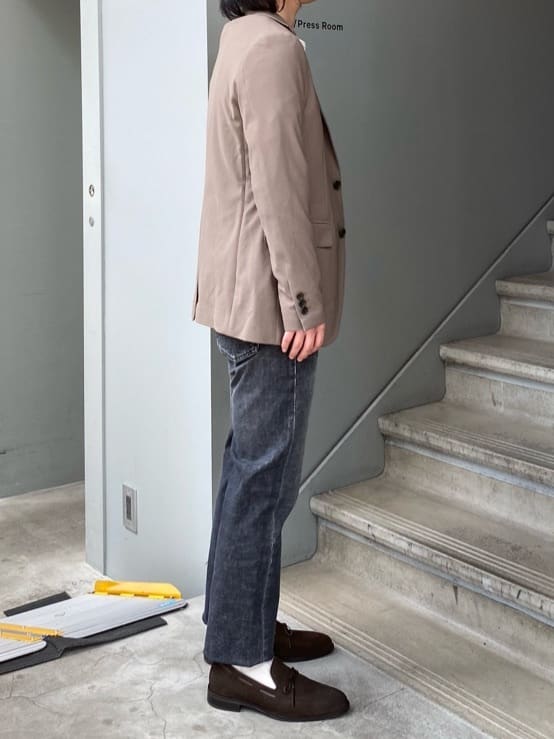 hazuさんの「TAKEO KIKUCHI｜【モンスターストレッチ】日本製 ウォッシュド デニムパンツ」を使ったコーディネート