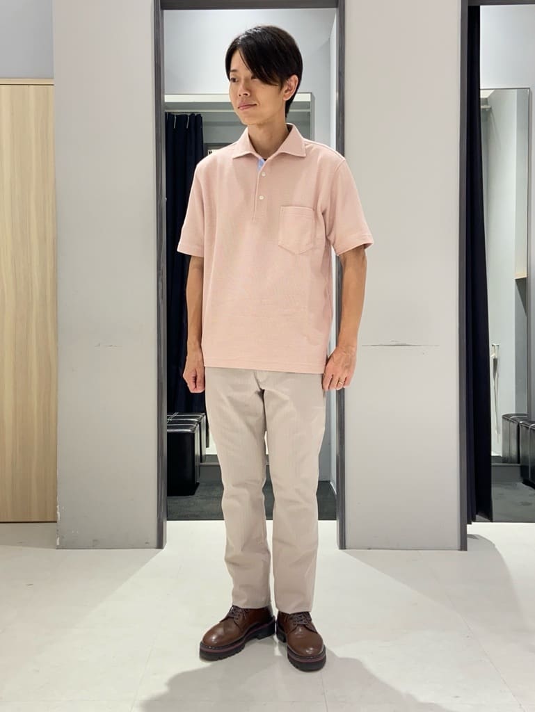 わいずみさんの「TAKEO KIKUCHI｜【抗菌防臭／9色5サイズ展開】ハニカムメランジ ポロシャツ」を使ったコーディネート