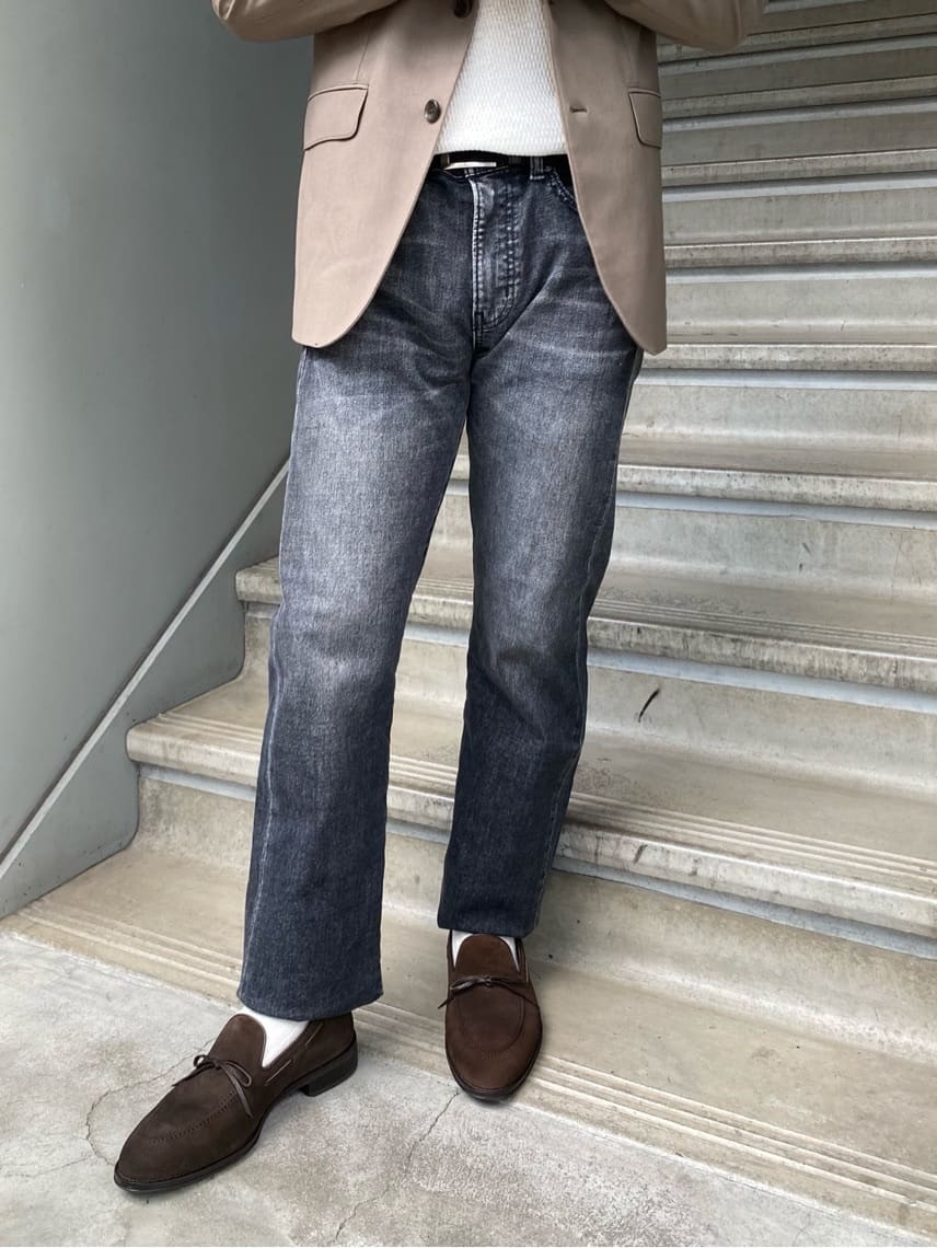 hazuさんの「TAKEO KIKUCHI｜【モンスターストレッチ】日本製 ウォッシュド デニムパンツ」を使ったコーディネート
