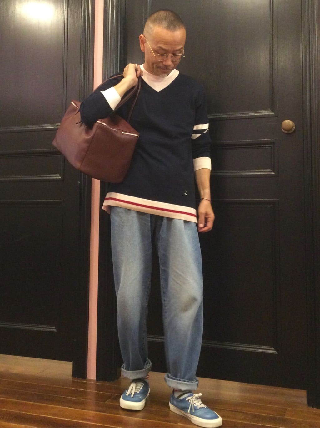 torigoeさんの「DRESSTERIOR｜ボーダーショートソックス」を使ったコーディネート