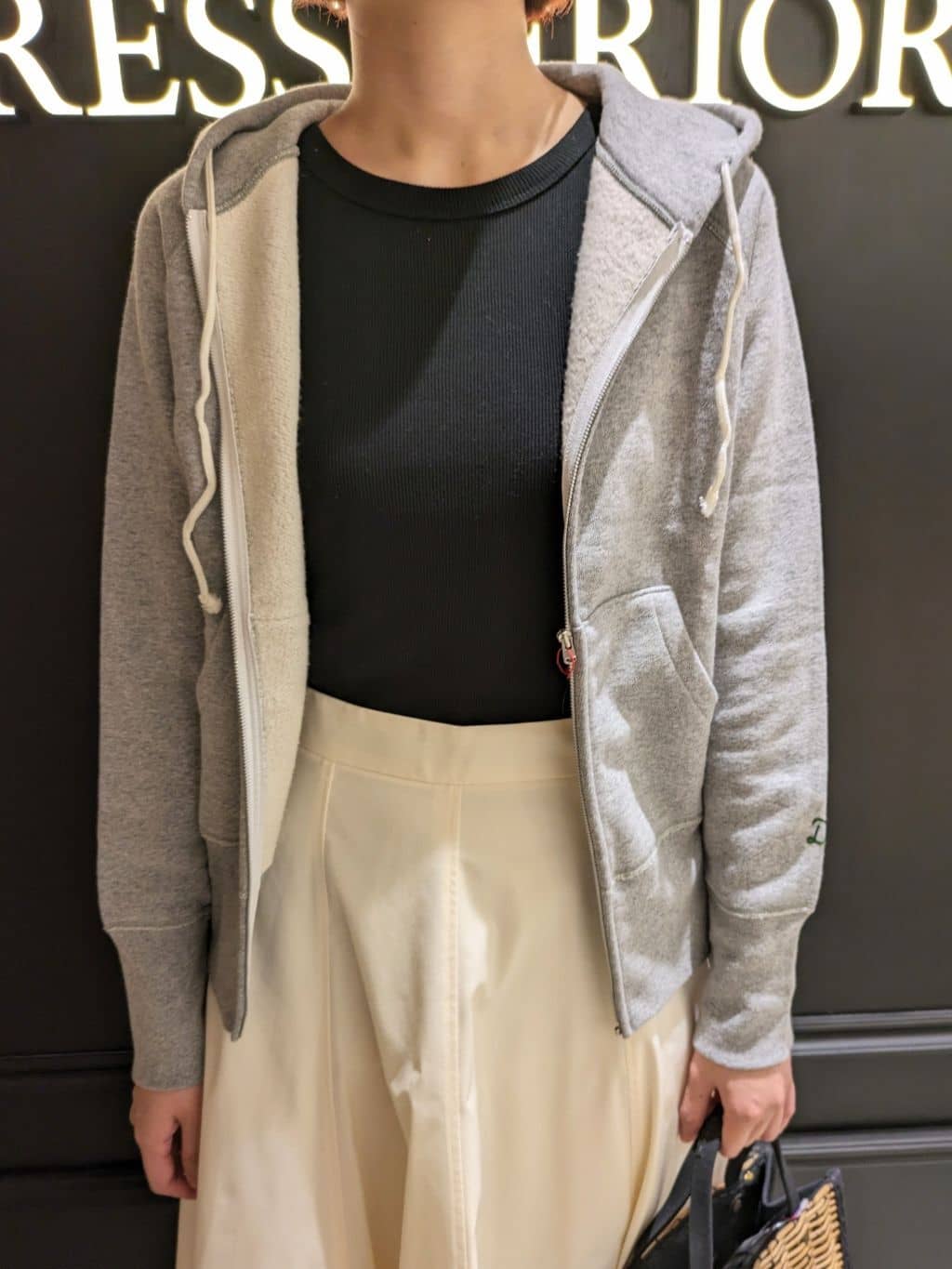 saoriさんの「DRESSTERIOR｜デキシー吊裏毛ジップアップパーカ」を使ったコーディネート