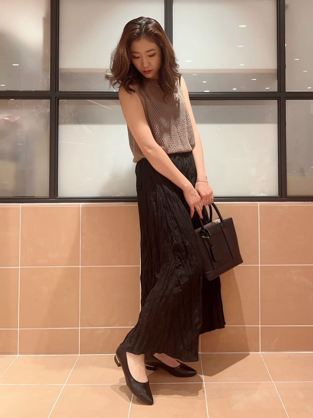 kaoriさんの「ESPERANZA｜《定番》晴雨兼用クッションフラットパンプス」を使ったコーディネート
