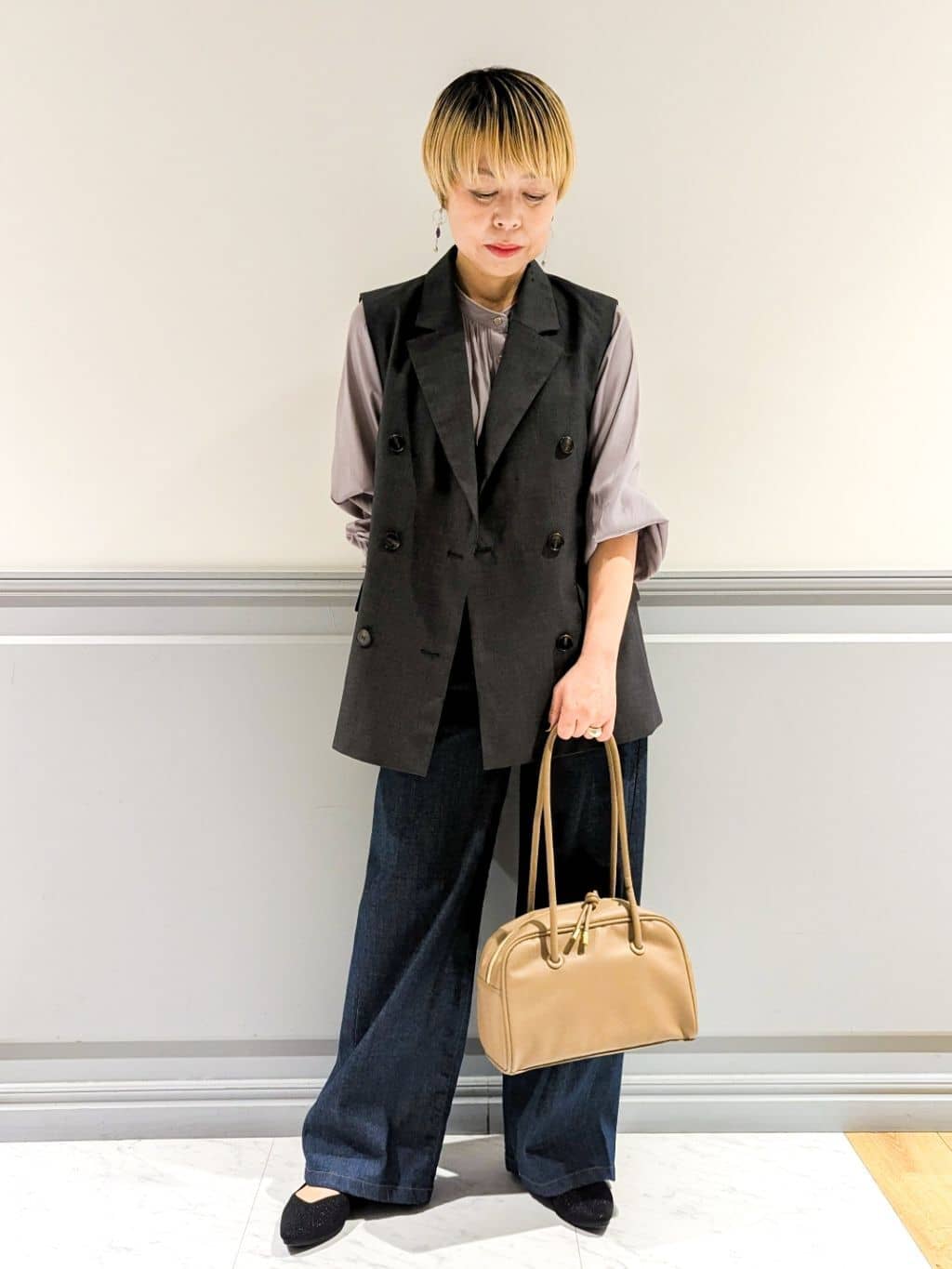 chieさんの「grove｜【SOMETHING&times;grove別注】LISAWIDE DENIM PANTS」を使ったコーディネート
