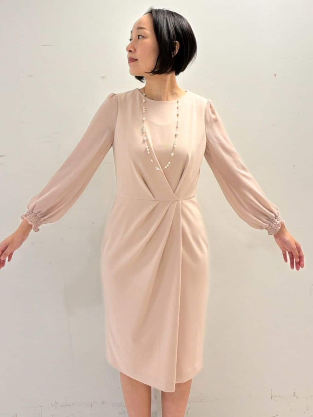keikoさんの「COUP DE CHANCE｜【日本製】ロングフェイクパールネックレス3」を使ったコーディネート