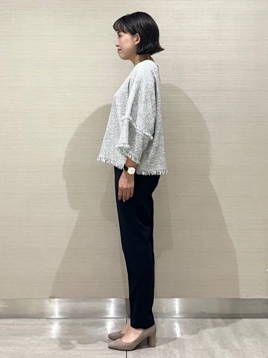 なつよさんの「UNTITLED｜【洗える通勤スーツ】レジェールギャバ ストレッチテーパードパンツ」を使ったコーディネート