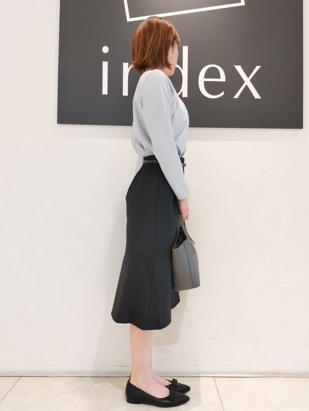 n.さんの「index｜《5色展開／S-LLサイズ》ストレッチマーメイドスカート／セットアップ対応【洗濯機洗い可／イージーケ」を使ったコーディネート