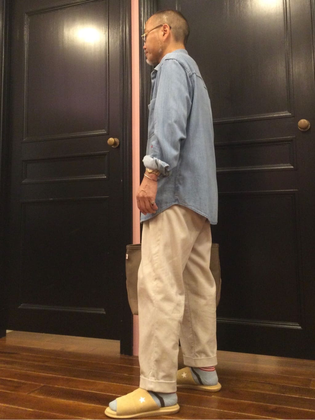 torigoeさんの「DRESSTERIOR｜ボーダーショートソックス」を使ったコーディネート