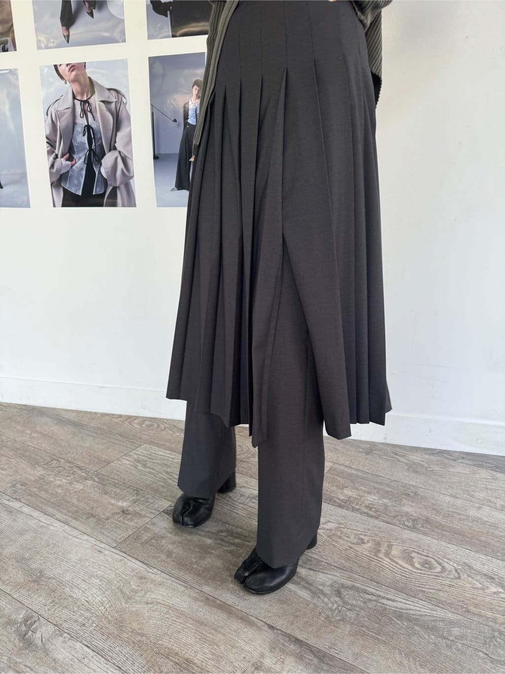 designer yukaさんの「CODE A｜gathered sleeves knit」を使ったコーディネート