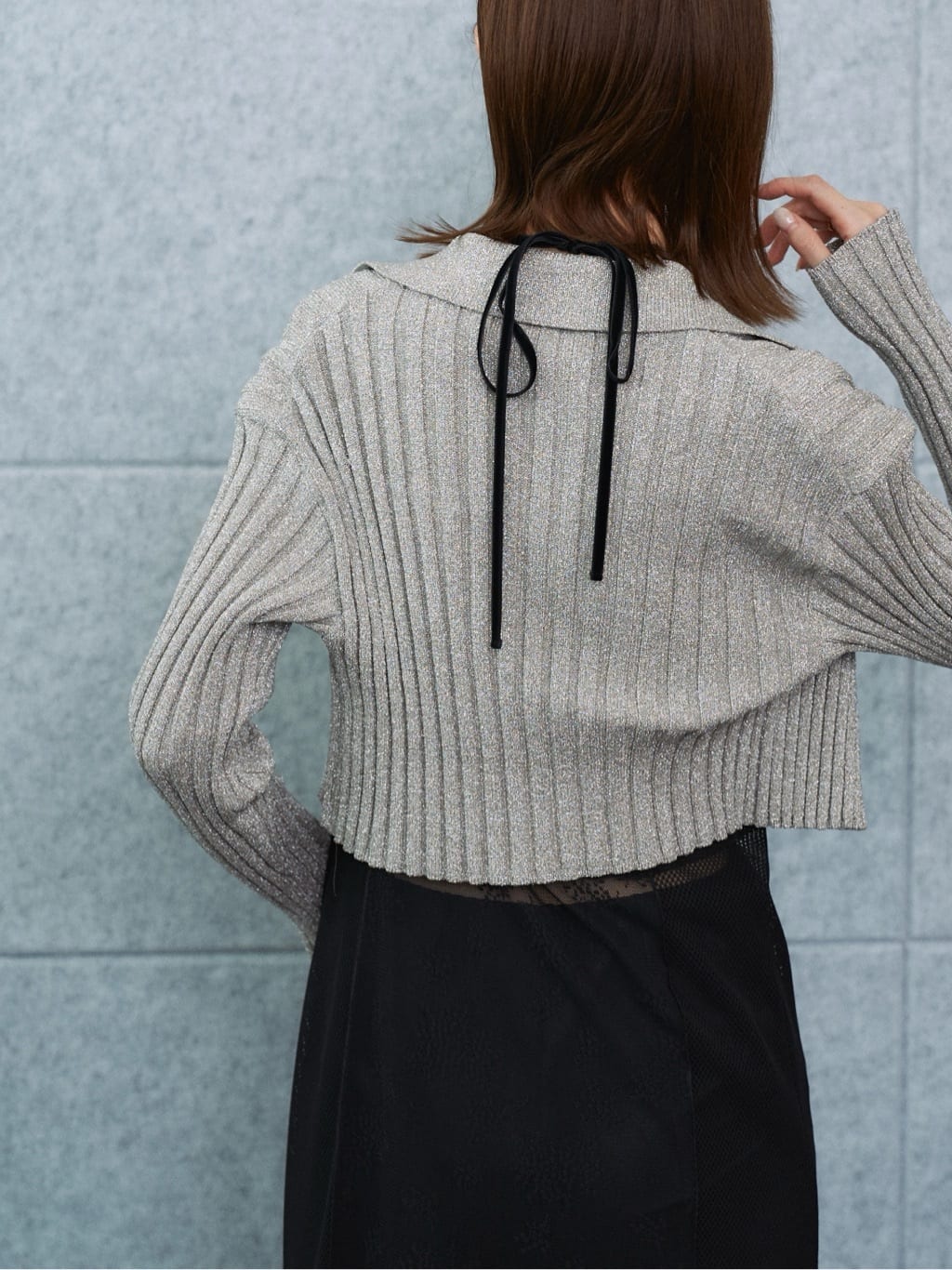 harekoさんの「CODE A｜◆lame knit cardigan」を使ったコーディネート