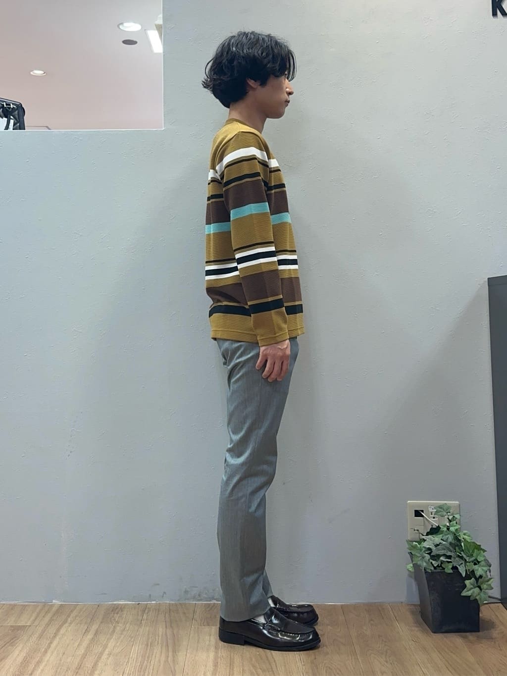 Uさんの「TAKEO KIKUCHI｜【全7サイズ&times;8色展開！】トップマルチヘリンボン パンツ」を使ったコーディネート