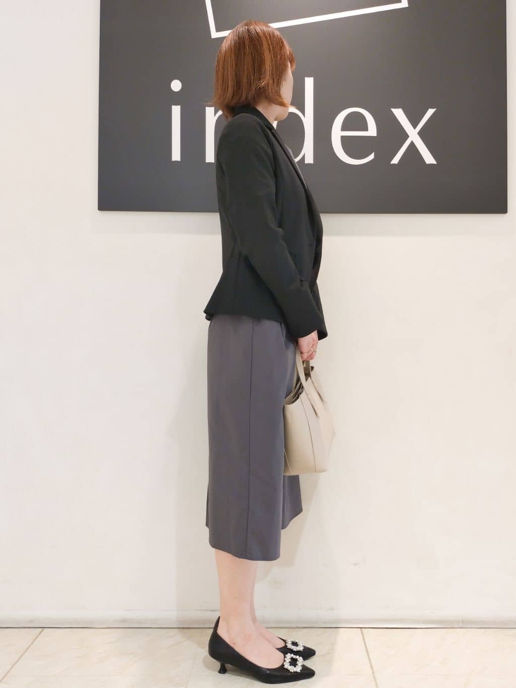 n.さんの「index｜《5色展開／XS-LLサイズ》ストレッチテーラードジャケット／セットアップ対応【イージーアイロン】」を使ったコーディネート