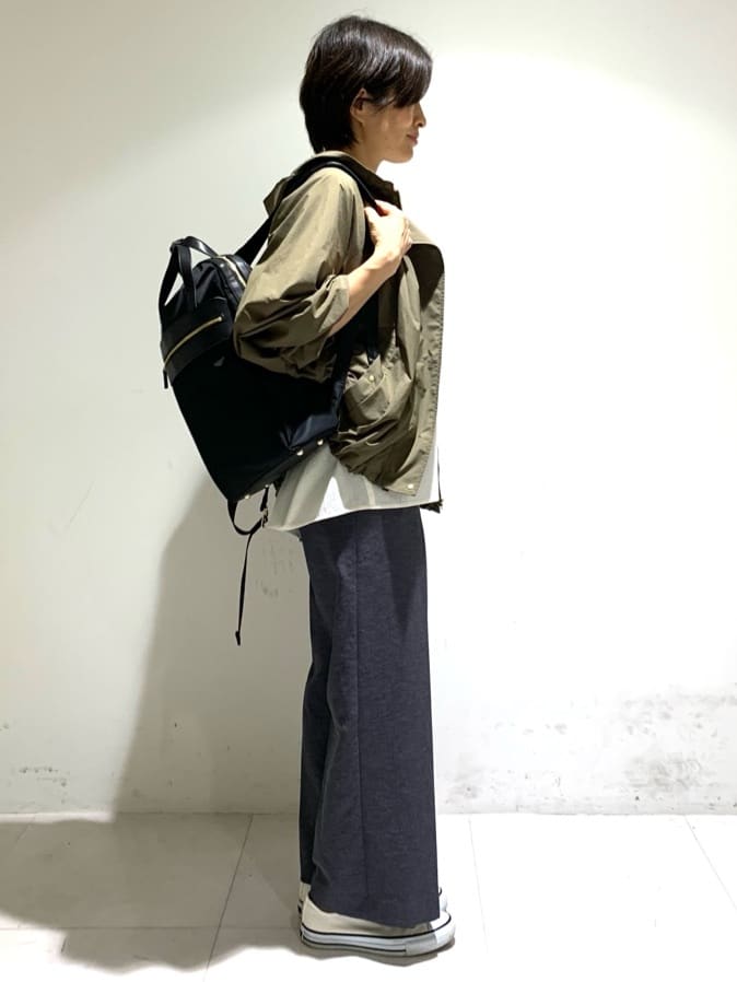 ちーさんの「UNTITLED｜【手洗い／58cm正方形】ベルトプリントスカーフ」を使ったコーディネート