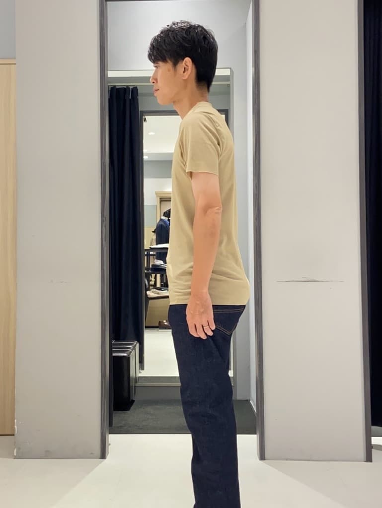 わいずみさんの「TAKEO KIKUCHI｜【モンスターストレッチ】日本製 ワンウォッシュ デニムパンツ」を使ったコーディネート
