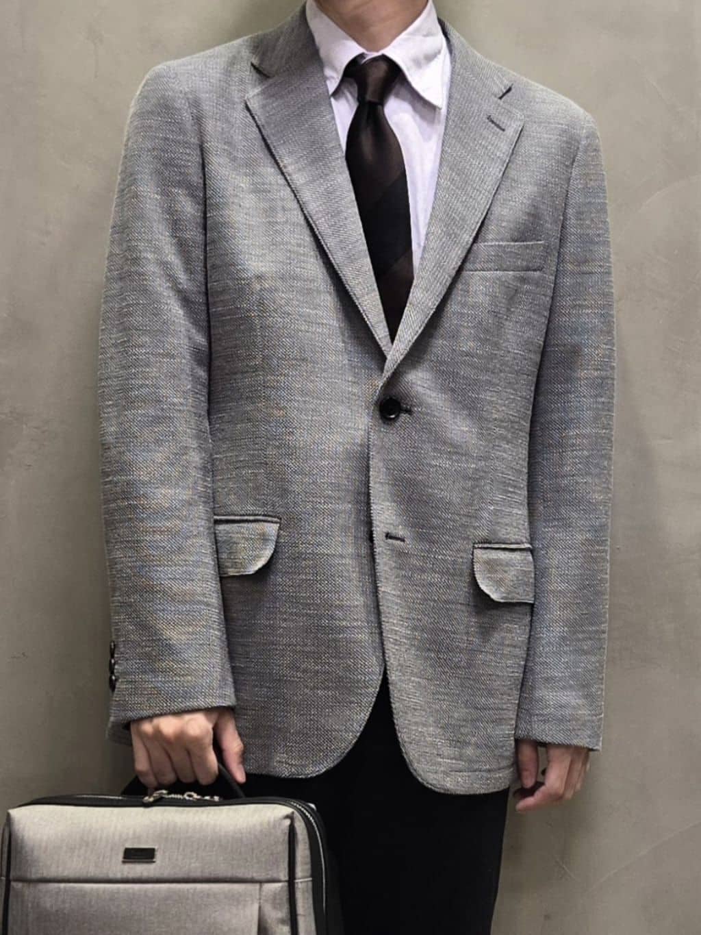 白木駆さんの「TAKEO KIKUCHI｜【Made in JAPAN】市松紋 ドレスシャツ」を使ったコーディネート