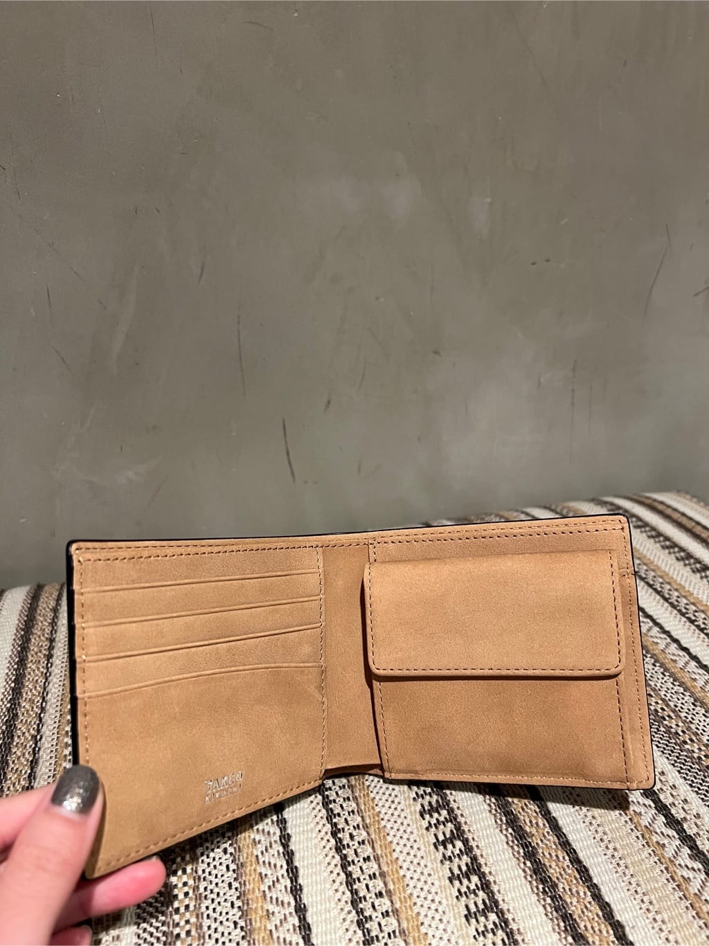 s___sさんの「TAKEO KIKUCHI｜【ソフト＆ナチュラル】ミニメッシュ レザー 2つ折り財布」を使ったコーディネート