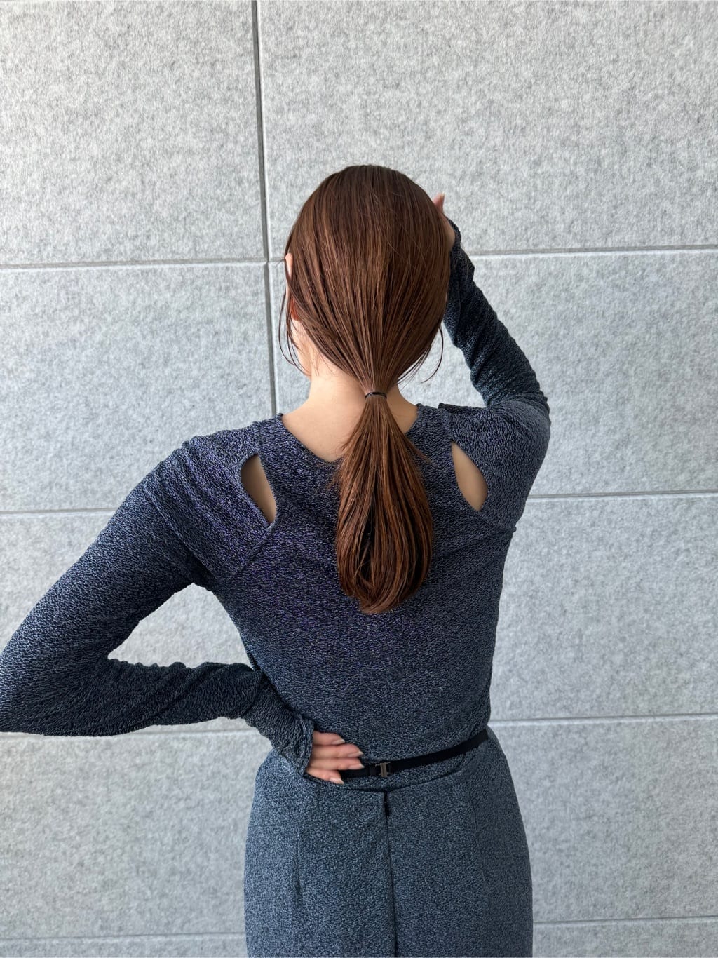 designer yukaさんの「CODE A｜lame skirt」を使ったコーディネート