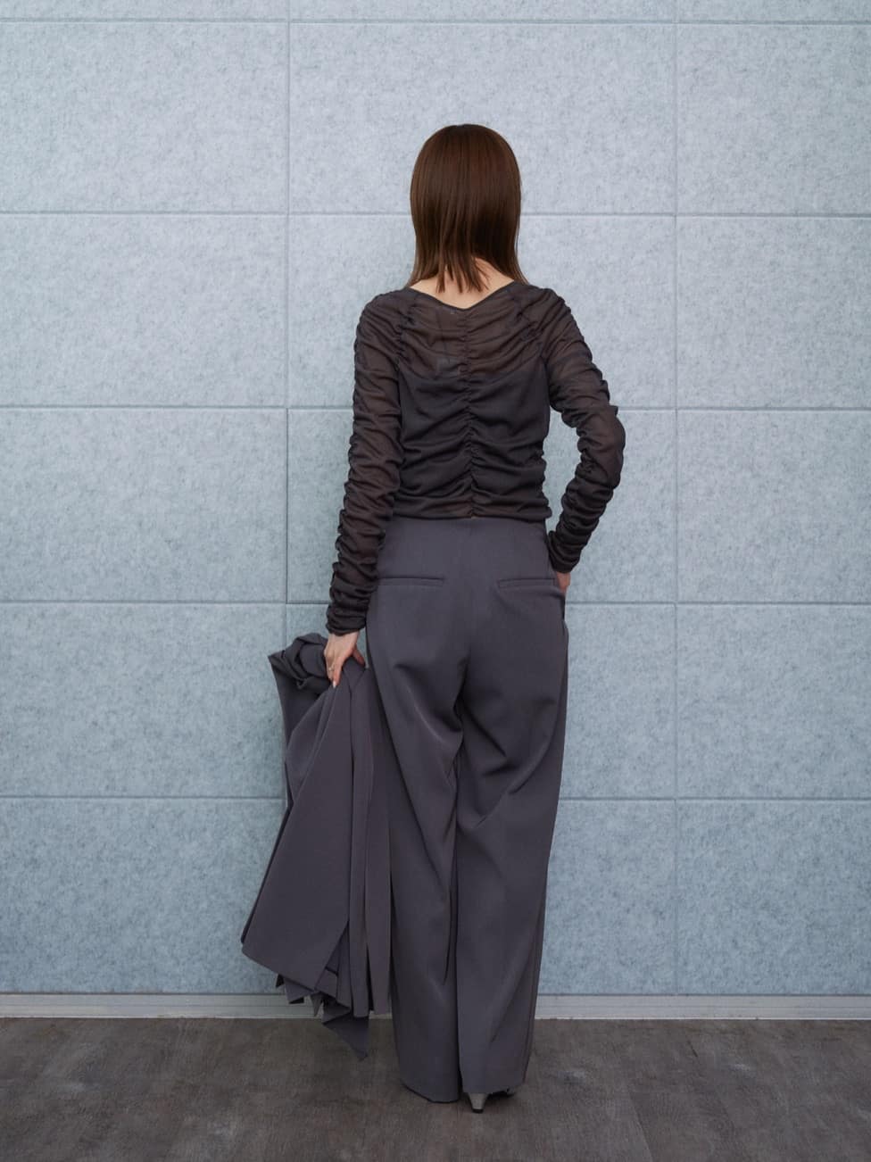 harekoさんの「CODE A｜sheer gathered jersey top」を使ったコーディネート