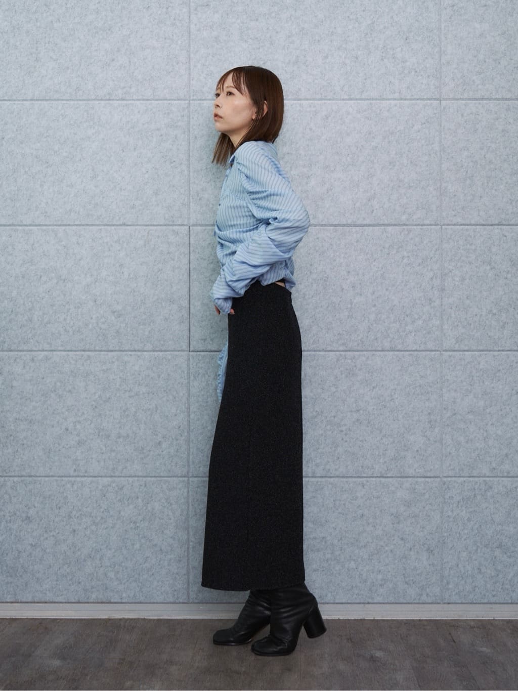 harekoさんの「CODE A｜lame skirt」を使ったコーディネート