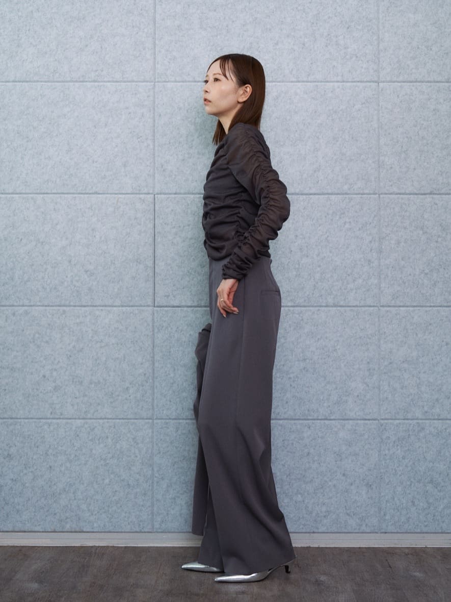 harekoさんの「CODE A｜sheer gathered jersey top」を使ったコーディネート