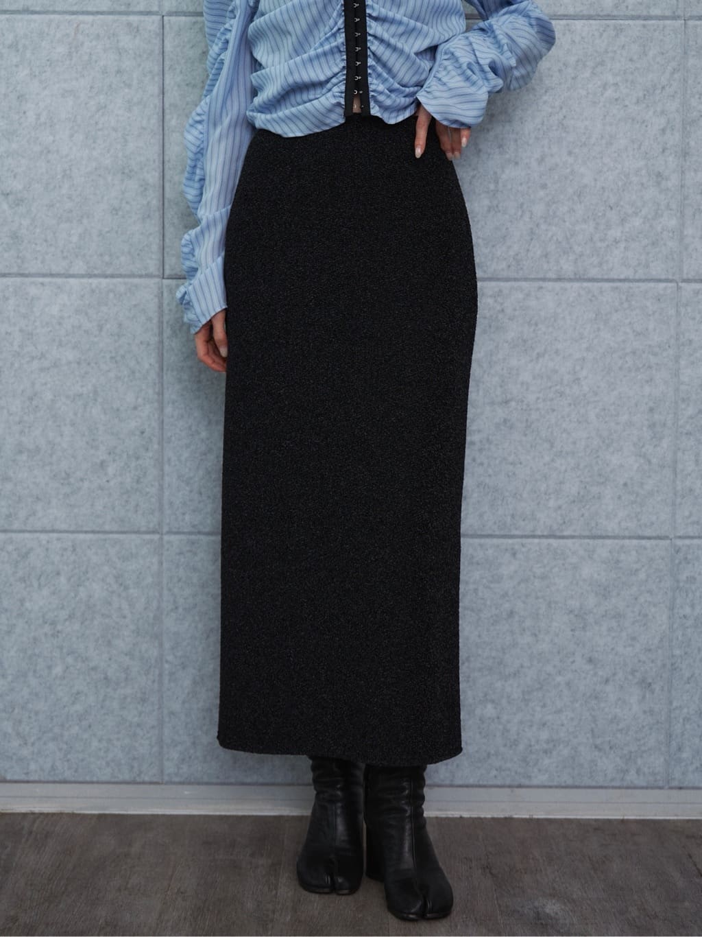 harekoさんの「CODE A｜lame skirt」を使ったコーディネート