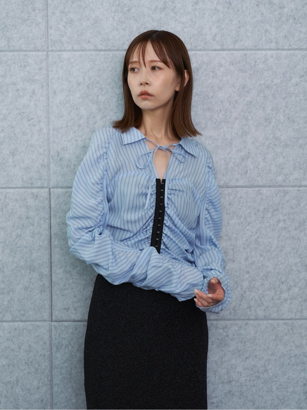 harekoさんの「CODE A｜lame skirt」を使ったコーディネート