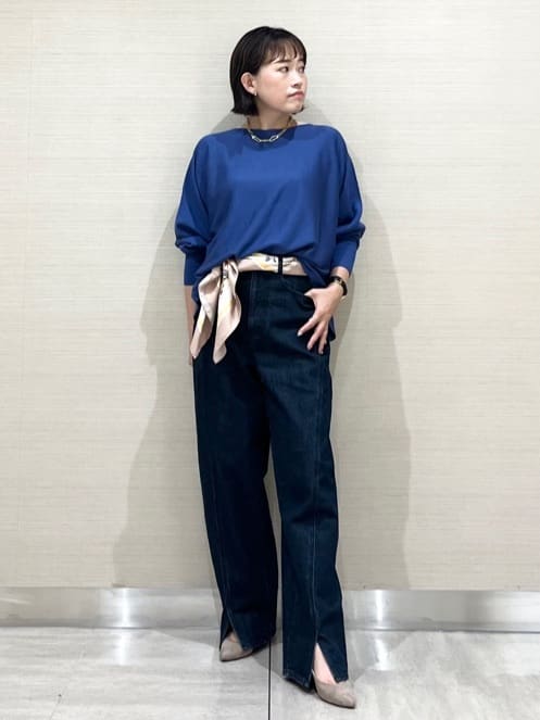 なつよさんの「UNTITLED｜【古畑星夏さん着用】トルソープリントスカーフ」を使ったコーディネート