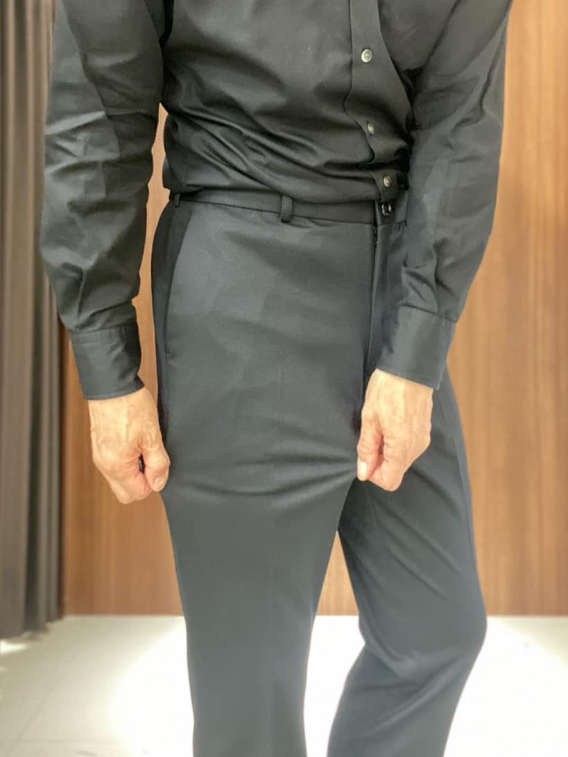 かたやまさんの「TAKEO KIKUCHI｜【ONOFF対応】TRダブルニット ストレッチパンツ」を使ったコーディネート