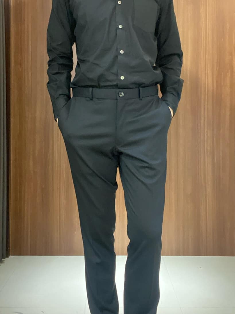 かたやまさんの「TAKEO KIKUCHI｜【ONOFF対応】TRダブルニット ストレッチパンツ」を使ったコーディネート