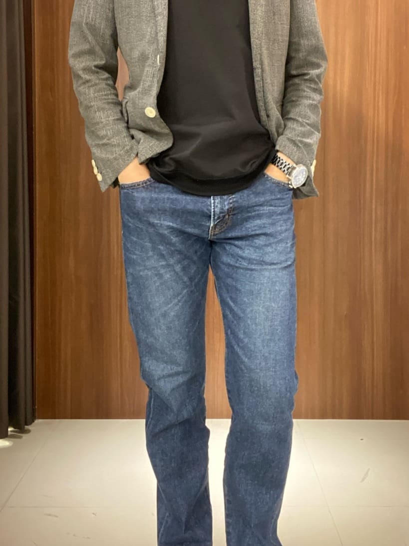 かたやまさんの「TAKEO KIKUCHI｜【モンスターストレッチ】日本製 ウォッシュド デニムパンツ」を使ったコーディネート