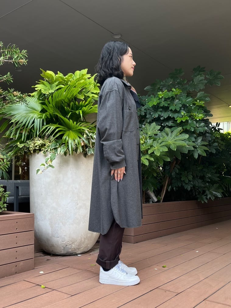 みちゃおさんの「TAKEO KIKUCHI｜【Made in JAPAN】播州織 ストレッチ パンツ」を使ったコーディネート