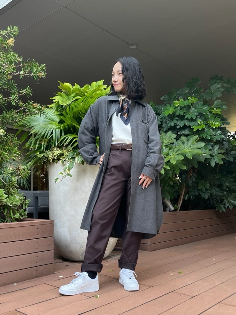 みちゃおさんの「TAKEO KIKUCHI｜【Made in JAPAN】播州織 ストレッチ パンツ」を使ったコーディネート