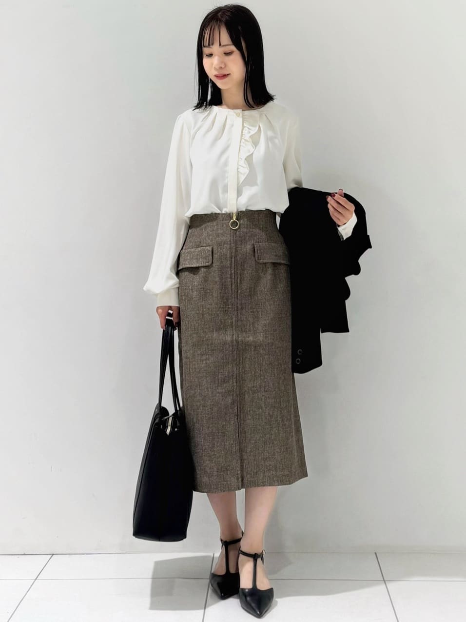 kozuさんの「index｜《5色展開／XS-LLサイズ》ストレッチテーラードジャケット／セットアップ対応【イージーアイロン】」を使ったコーディネート