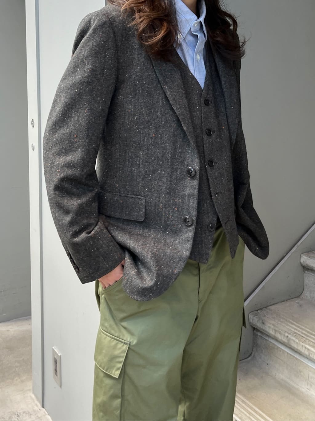 神野（jinno）さんの「TAKEO KIKUCHI｜【Sサイズ～】ラスタウォーカー ボタンダウンシャツ」を使ったコーディネート