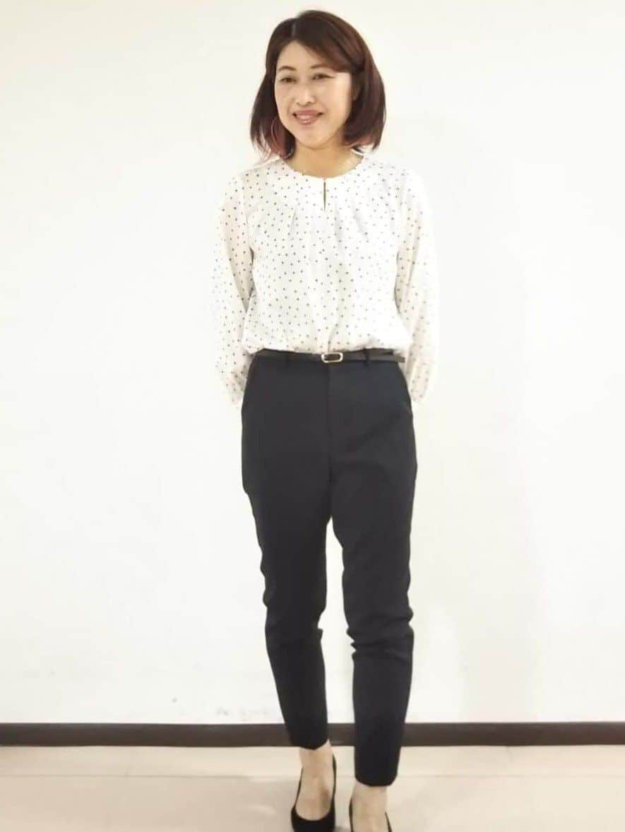 u-macoさんの「UNTITLED｜【洗える通勤スーツ】レジェールギャバ　ストレッチカラーレスジャケット」を使ったコーディネート