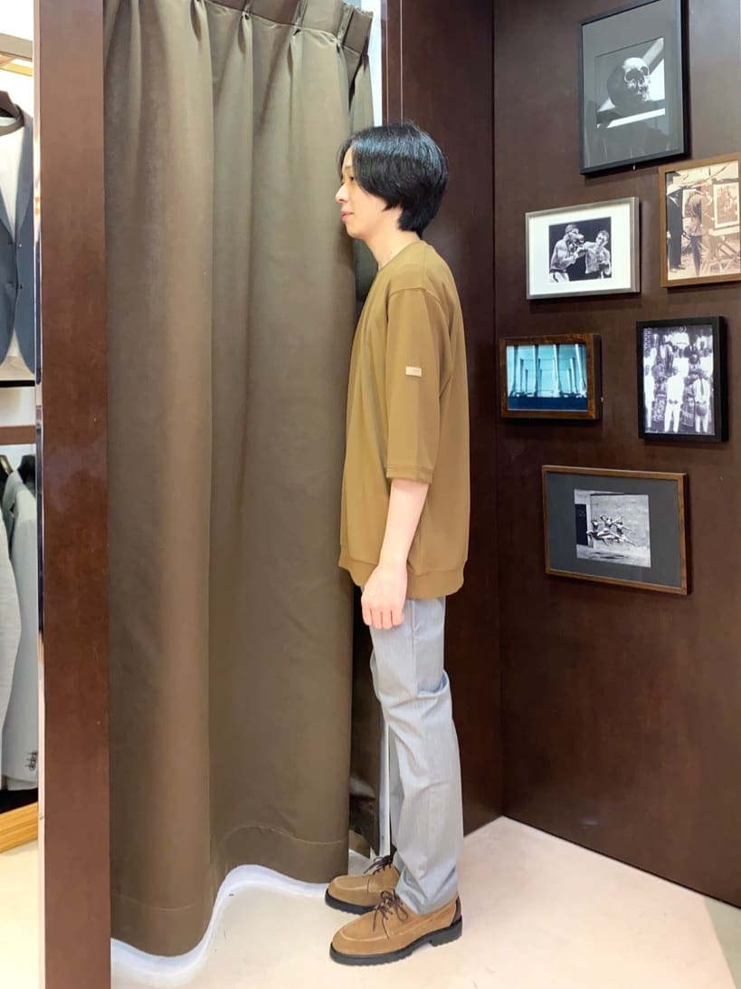 コバヤシさんの「TAKEO KIKUCHI｜【全7サイズ&times;8色展開！】トップマルチヘリンボン パンツ」を使ったコーディネート