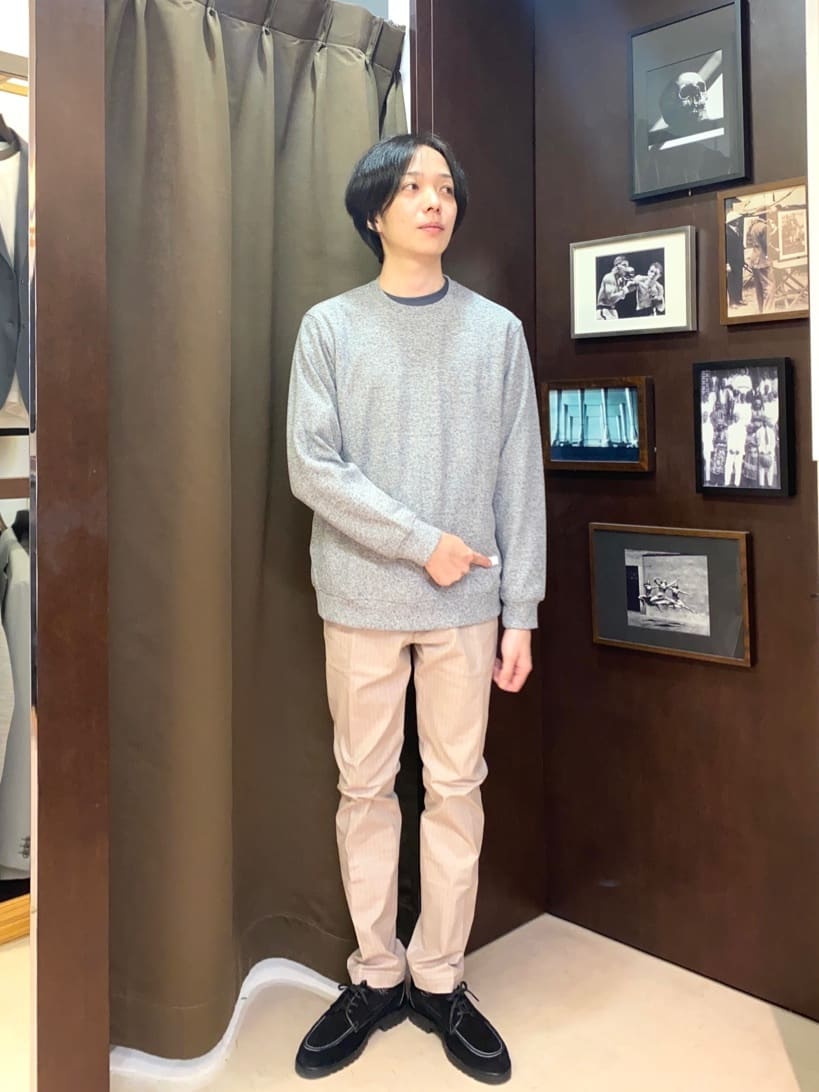 コバヤシさんの「TAKEO KIKUCHI｜【Made in JAPAN】播州織 ヘリンボン ストレート パンツ」を使ったコーディネート