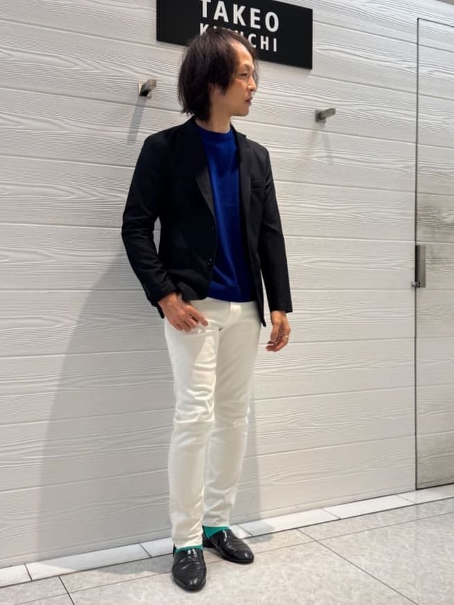 井出恭輔さんの「TAKEO KIKUCHI｜【Sサイズ～】ストレッチ デニム パンツ」を使ったコーディネート