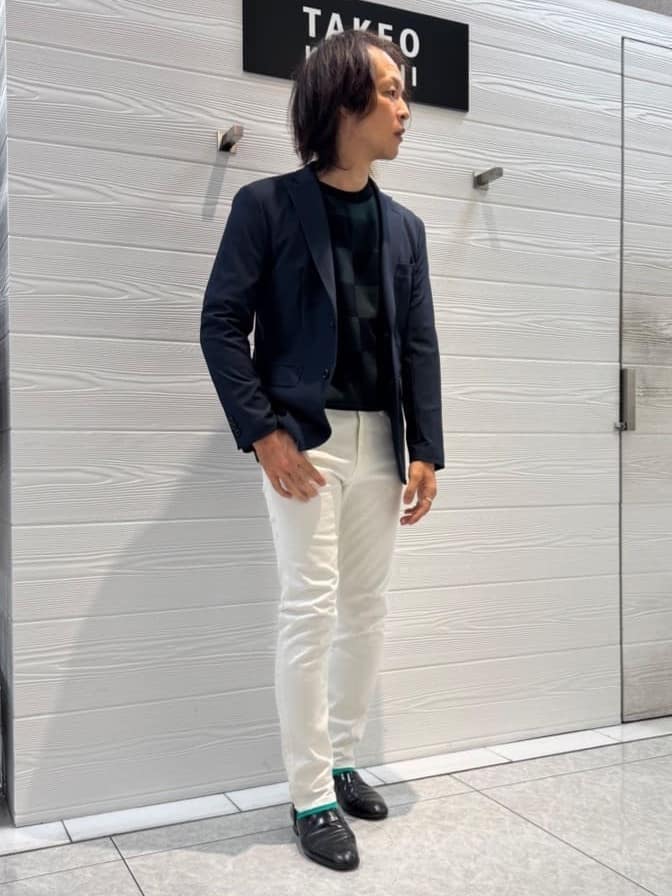 井出恭輔さんの「TAKEO KIKUCHI｜【Sサイズ～】ストレッチ デニム パンツ」を使ったコーディネート