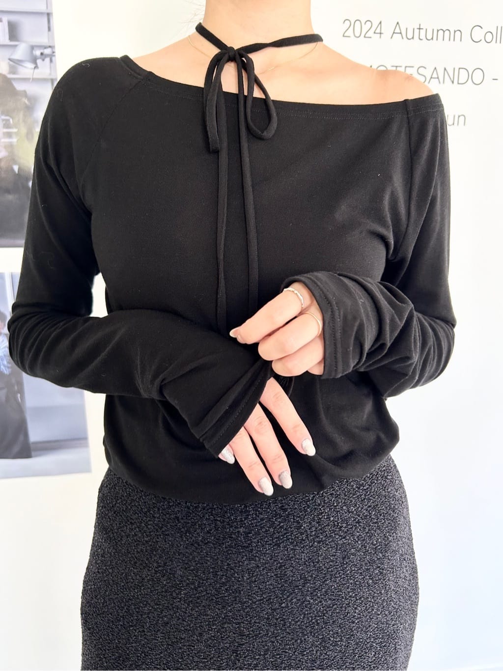 harunaさんの「CODE A｜lame skirt」を使ったコーディネート