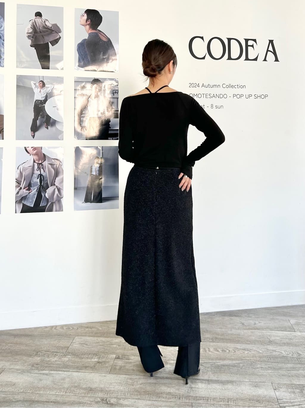 harunaさんの「CODE A｜lame skirt」を使ったコーディネート
