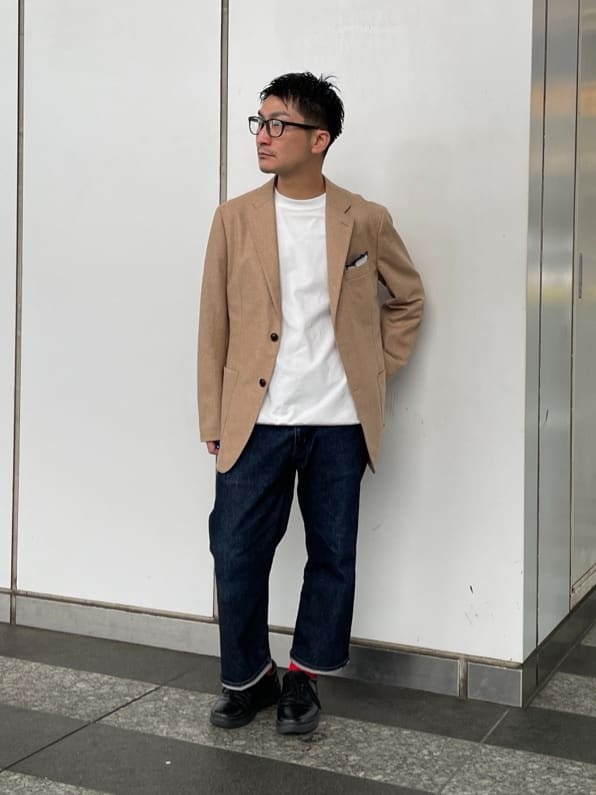 加藤裕樹さんの「TAKEO KIKUCHI｜【モンスターストレッチ】日本製 ワンウォッシュ デニムパンツ」を使ったコーディネート