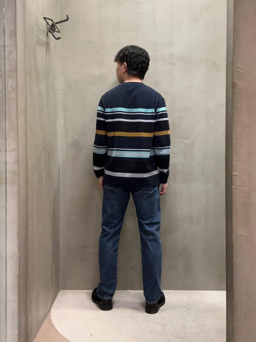 コウノ モトヤさんの「TAKEO KIKUCHI｜【モンスターストレッチ】日本製 ウォッシュド デニムパンツ」を使ったコーディネート