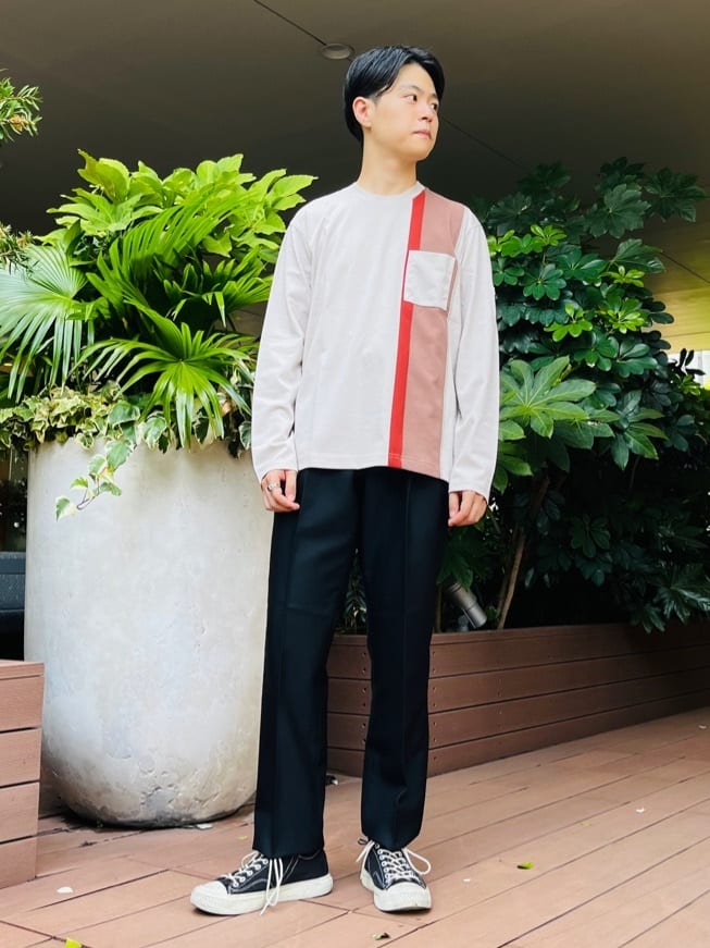 ワッキーさんの「TAKEO KIKUCHI｜【THE FLAGSHIP】バラシャパンツ」を使ったコーディネート