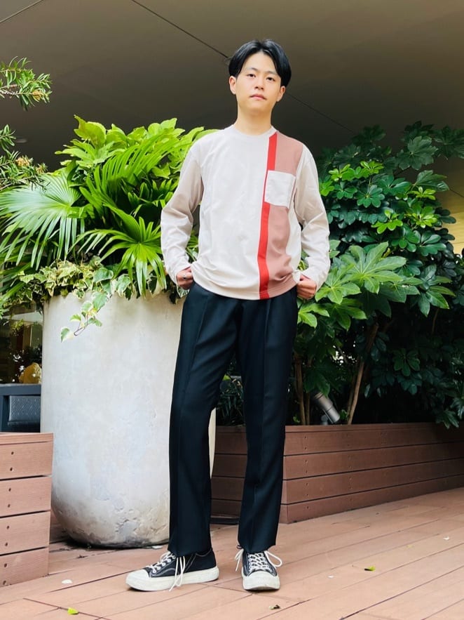 ワッキーさんの「TAKEO KIKUCHI｜【THE FLAGSHIP】バラシャパンツ」を使ったコーディネート
